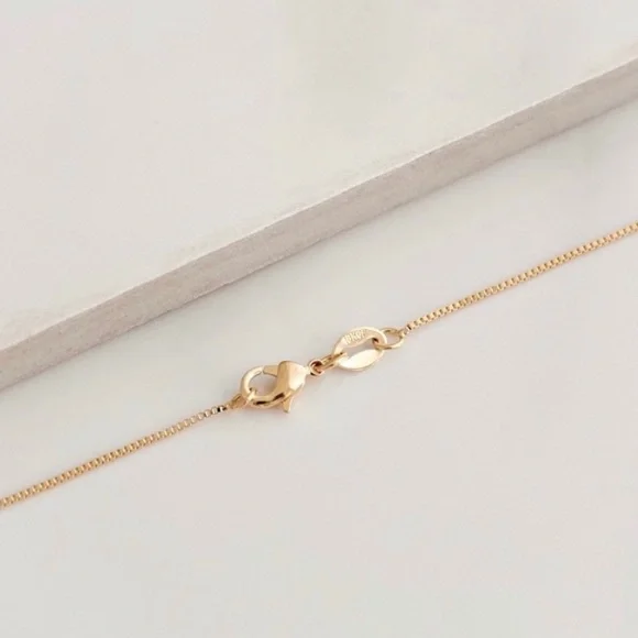 Virgin Mary Garnet Necklace | 18k Gold Filled - Picture 5 of 6